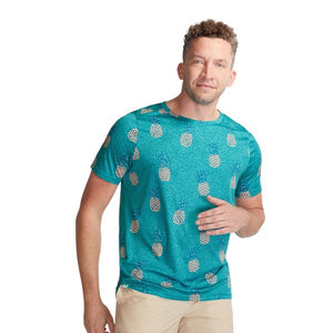 Chubbies Pineapple Print Athletic Tee Size L Runway Green